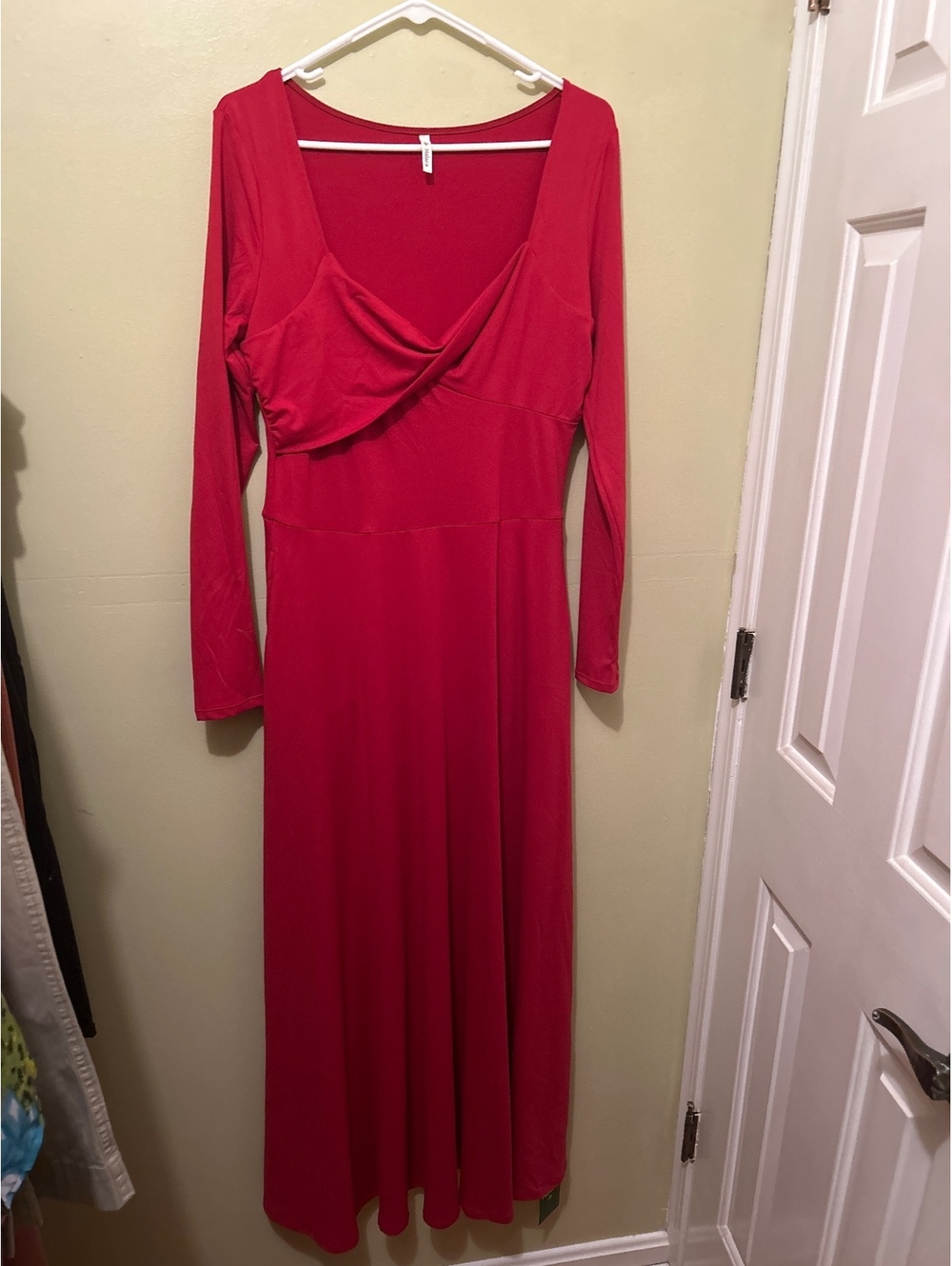 Halara Women's Long Sleeve Red Maxi Dress Size L